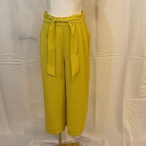 Lululemon Athletica Yellow Cropped Tie-Waist Pants